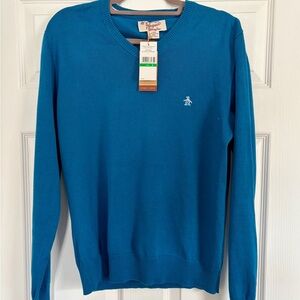 Original Penguin Men's Teal V-Neck Sweater